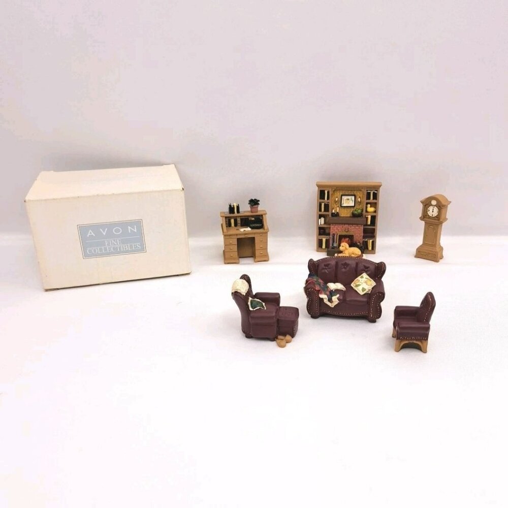 Avon Victorian Memories Miniature Furniture Collectibles Living Room Vintage Set